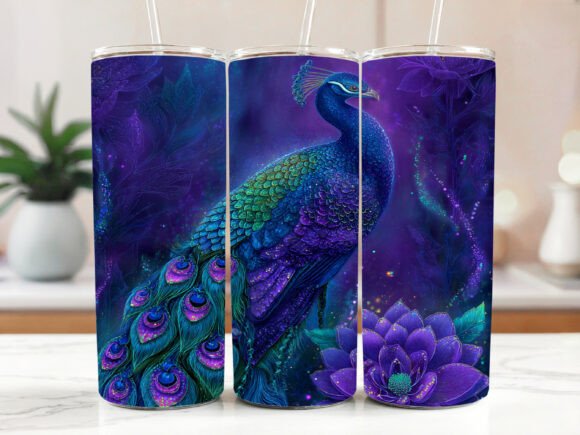 Download Peacock 20 Oz Skinny Straight Tumbler - Straight tumbler Collection