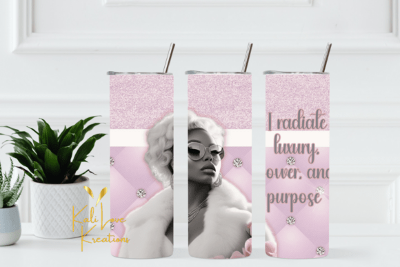 Download I Radiate Luxury Tumbler 20oz Wrap Pink - Premium Bundle