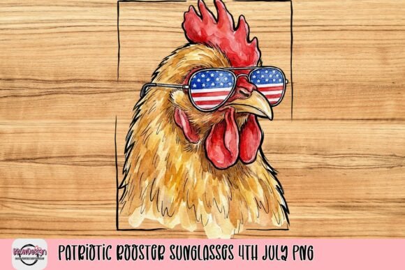 Download Patriotic Rooster Sunglasses 4th July PNG - Premium Resources