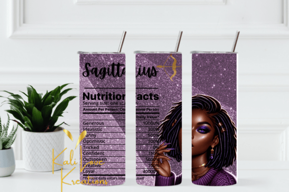 Download Black Woman Zodiac Tumbler 20oz Wrap - Premium Bundle