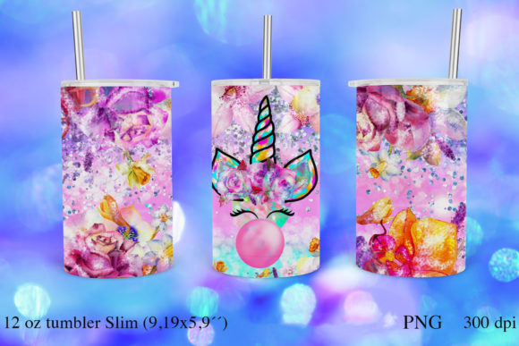 Download 12 Oz SLIM Straight Tumbler Unicorn PNG - Straight tumbler Collection