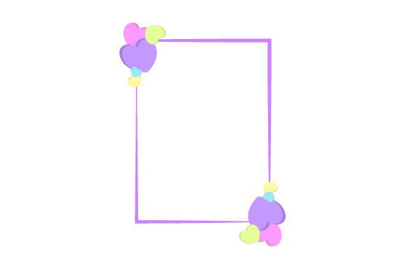 Download Valentine's Frames with Hearts, 15 Oz Skinny Straight Tumbler Wrap - Straight tumbler Collection